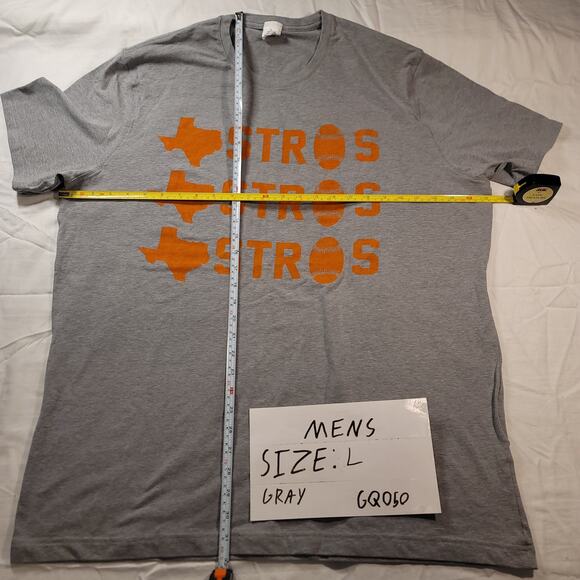 Houston Astros Casual Graphic Baseball T Shirt Mens Size Large L Gray - Picture 6 of 9